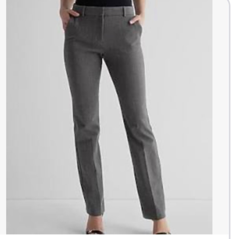 Express Size 4 mid rise dark grey pants